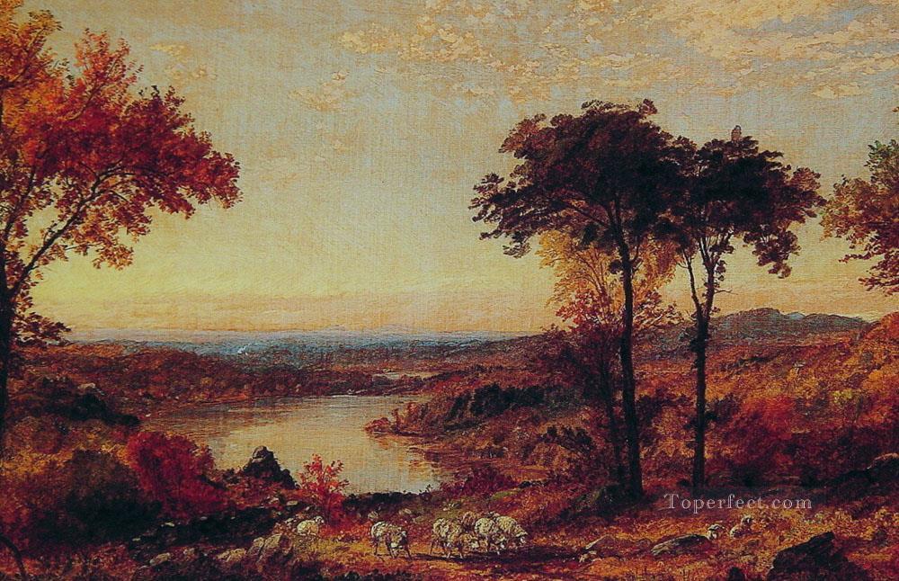 red Wyoming Valley Pennsylvania landscape Jasper Francis Cropsey brook Oil Paintings